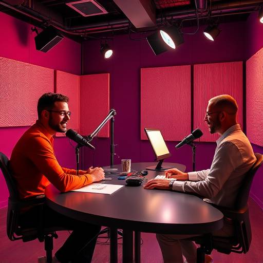 Podcast cover for 'Hollywood Unscripted', showcasing the hosts in a vibrant studio setting.