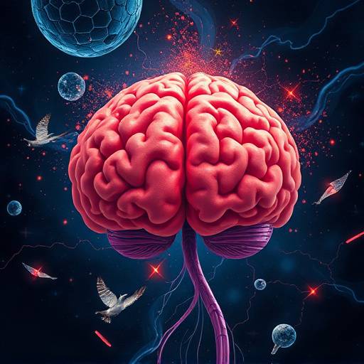 Podcast cover for 'Mind Matters', showcasing a calm, serene image of a brain surrounded by colorful, flowing thoughts, representing the podcast's focus on mental health.