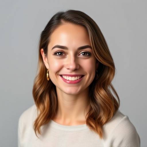 Portrait of Seraphina Grey, the studio's senior producer, with a confident and friendly expression.